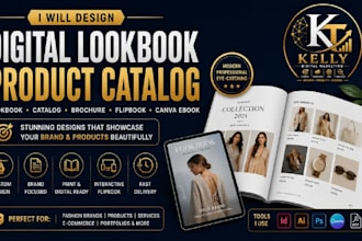 design digital lookbook product catalog brochure flipbook canva ebook