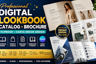 design digital lookbook product catalog brochure flipbook canva ebook