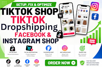 setup and fix tiktok shop tiktok dropshipping facebook and instagram shop