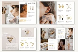 design jewelry product catalog, fashion lookbook and booklet for ecommerce store
