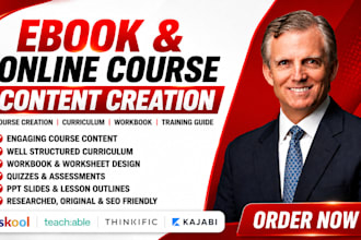 create ebook online course content course creation curriculum workbook guide