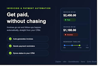 build automated invoicing and payment reminder workflows connected to your CRM