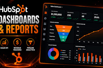 hubspot CRM reports, hubspot dashboards, hubspot revenue tracking, sales reports