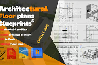 create architectural floor plans and blueprints in autocad and revit