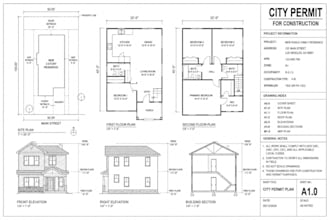 city permit blueprints architect for house plans, adu, garage, deck, patio, shed