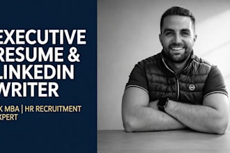 write an executive ats resume and linkedin as an HR expert