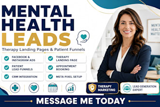 generate mental health leads and build therapy landing pages
