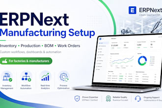 implement erpnext manufacturing inventory and production workflows