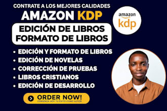edición de libros de desarrollo y formato de libro corrección christiano novela