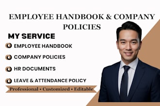 write company policies, employee handbook and HR documents