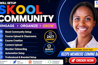 setup skool community skool online course upload skool credit repair skool
