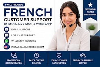 provide professional french customer support by email and live chat
