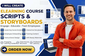 create engaging elearning and employee onboarding course scripts and storyboards
