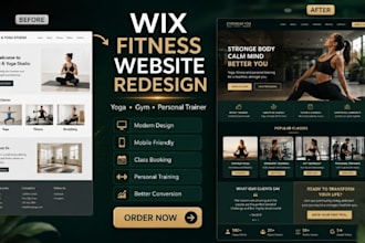 redesign wix fitness website wix gym website wix personal trainer website
