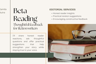 beta read your fiction and provide detailed reader feedback