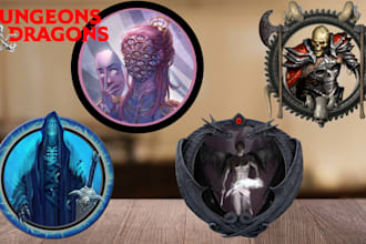 draw custom dnd character tokens for roll20 foundry vtt tabletop rpg art games