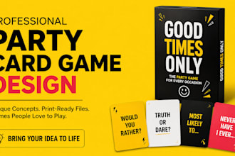 party card game playing card design drinking couples card deck design board game