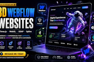 build 3d animated webflow website threejs webgl gsap spline scroll animation