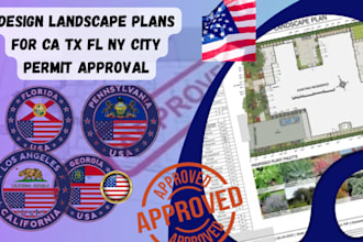 design landscape plans for ca tx fl ny city permit approval