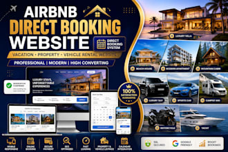 design airbnb direct booking website, vacation rental and property rental site