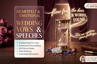 write your best man speech, maid of honor speech or vows