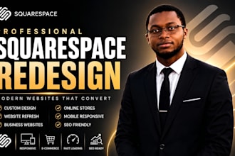 redesign your squarespace portfolio website with seo and mobile setup