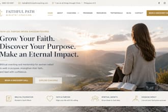 design squarespace christain ministry website faith based biblical coaching site