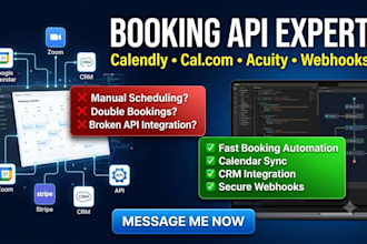integrate cal com API calendly API booking automation webhook