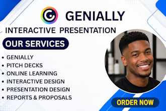 create professional genially interactive presentations  infographic pitch decks