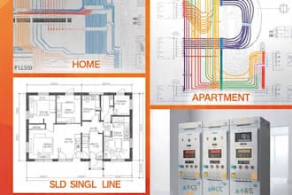 design and draw professional home electrical wiring diagram