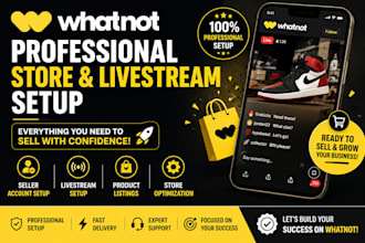 set up your whatnot store, livestream, and seller account professionally