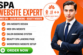build spa website, med spa website, salon booking, beauty spa, wordpress site
