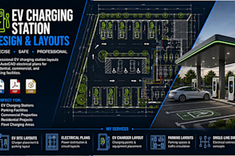 design ev charging station layouts and autocad electrical plans