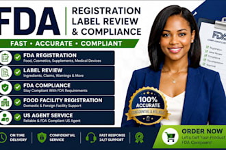 do fda registration, label review, and fda compliance for products
