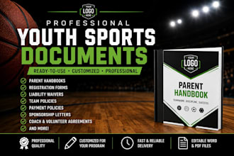 create professional youth sports documents for your organization