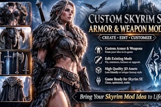 create and edit custom skyrim se armor and weapon mods