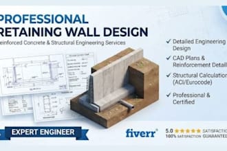 design retaining wall with structural calculations