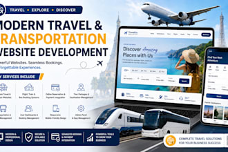 build tourism website, traveler website, flight, train, bus booking website