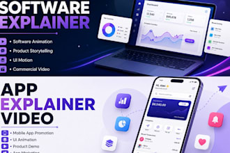 create a professional mobile app explainer video with UI animated motion graphic