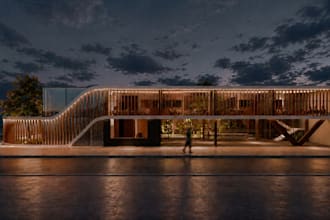 create a photorealistic architectural render