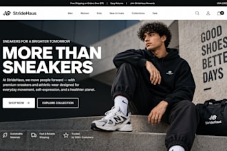 design squarespace shoe store website sneaker shop website athletic wear store