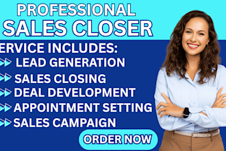 sales closer salesperson lead generation sales representative