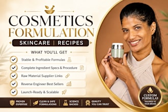 formulate organic skincare and cosmetic formulations for your brand