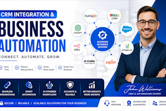 integrate hubspot zoho salesforce CRM with zapier make ai automation