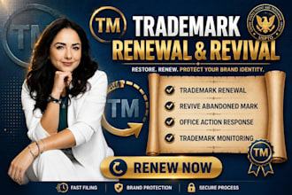 file trademark revival, office action response, statement of use, renewal
