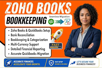 zoho books bank reconcilation bookkeeping quickbooks migration to zoho books