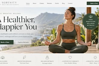 design squarespace yoga studio website medication wellness retreat website