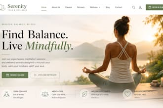 design squarespace yoga studio website medication wellness retreat website
