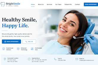 design wix dental website dentist orthodontist appointment booking website