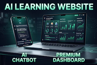 premium ai learning website with ai chatbot and dashboard